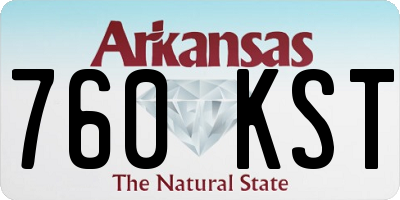 AR license plate 760KST