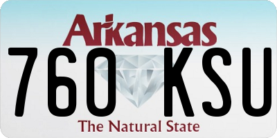 AR license plate 760KSU