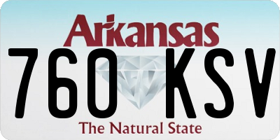 AR license plate 760KSV