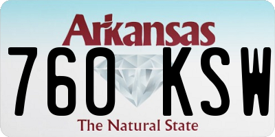 AR license plate 760KSW