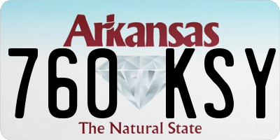 AR license plate 760KSY