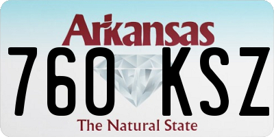 AR license plate 760KSZ