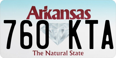 AR license plate 760KTA