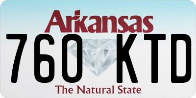 AR license plate 760KTD