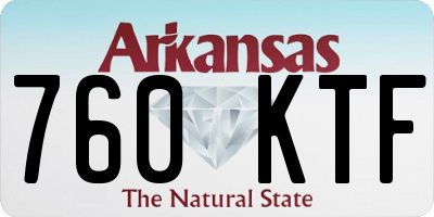 AR license plate 760KTF