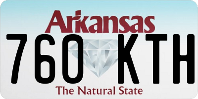 AR license plate 760KTH
