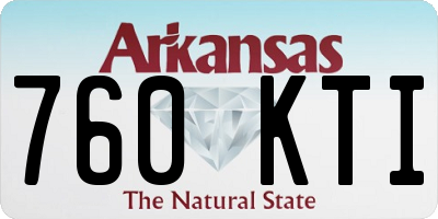 AR license plate 760KTI