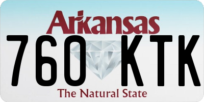 AR license plate 760KTK