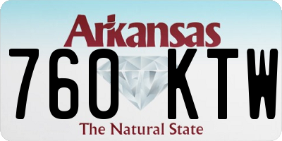 AR license plate 760KTW