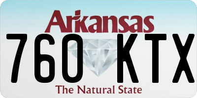 AR license plate 760KTX