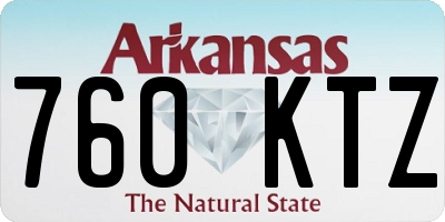 AR license plate 760KTZ