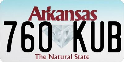 AR license plate 760KUB