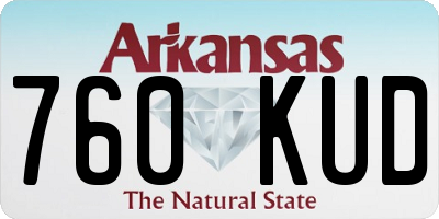 AR license plate 760KUD