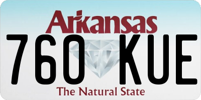 AR license plate 760KUE