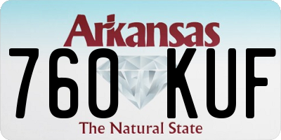AR license plate 760KUF