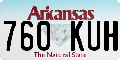 AR license plate 760KUH