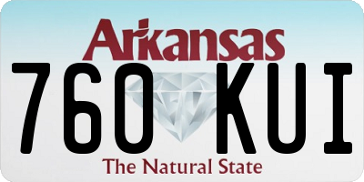 AR license plate 760KUI