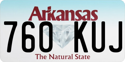 AR license plate 760KUJ