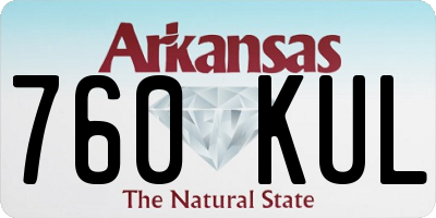 AR license plate 760KUL