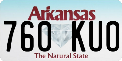 AR license plate 760KUO