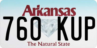 AR license plate 760KUP