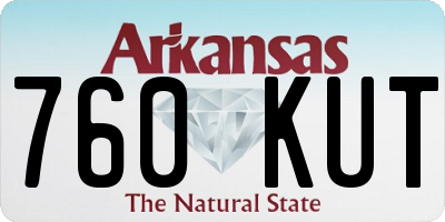 AR license plate 760KUT