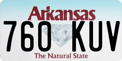 AR license plate 760KUV