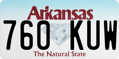 AR license plate 760KUW