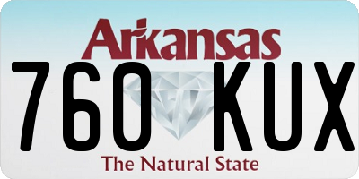 AR license plate 760KUX