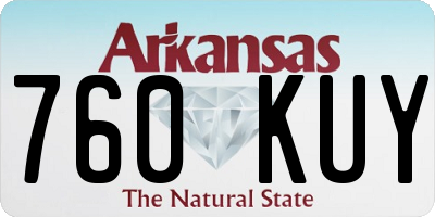 AR license plate 760KUY