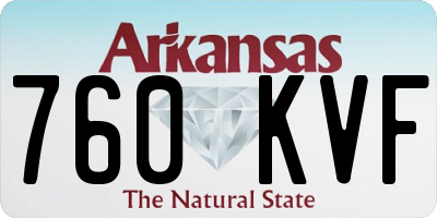 AR license plate 760KVF