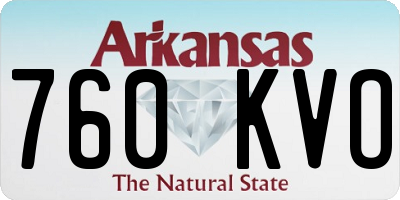 AR license plate 760KVO