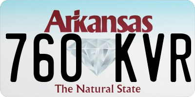 AR license plate 760KVR
