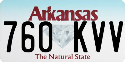 AR license plate 760KVV