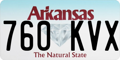 AR license plate 760KVX