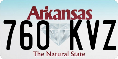 AR license plate 760KVZ