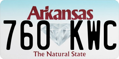 AR license plate 760KWC