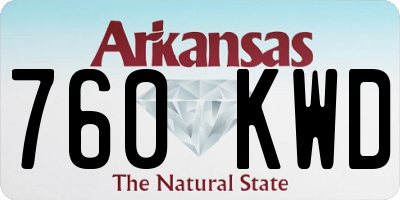 AR license plate 760KWD