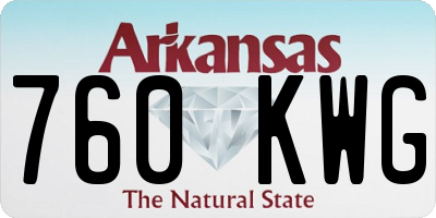 AR license plate 760KWG
