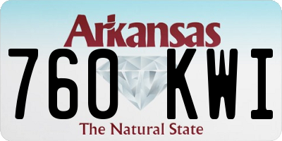 AR license plate 760KWI