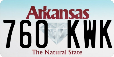 AR license plate 760KWK
