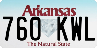 AR license plate 760KWL