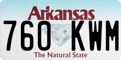 AR license plate 760KWM