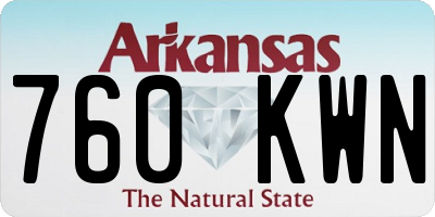 AR license plate 760KWN