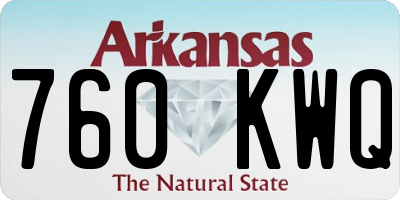 AR license plate 760KWQ