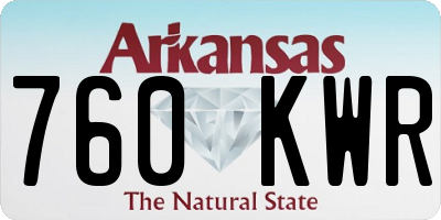 AR license plate 760KWR