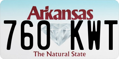 AR license plate 760KWT