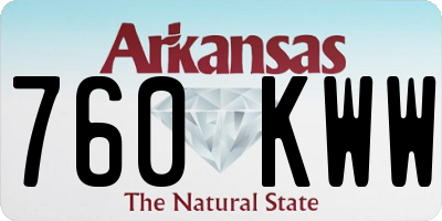 AR license plate 760KWW