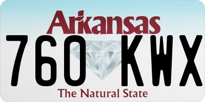 AR license plate 760KWX