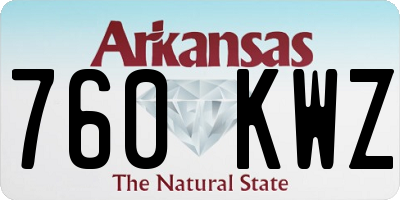 AR license plate 760KWZ